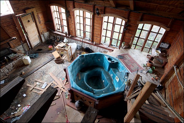 Apparence du chalet avec le jacuzzi
