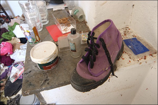 Chaussure de l'ancienne habitante